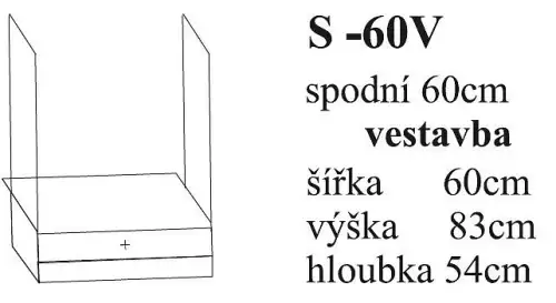 Spodní kuchyňská skříňka 60 cm – vestavba na spotřebiče