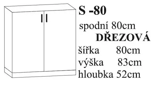 Kuchyňská dřezová skříňka – 80 cm