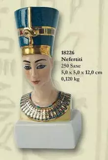 Originální ozdobná porcelánová figura o výšce 12 cm Nefertiti III