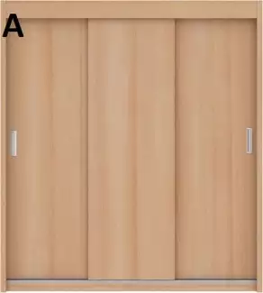 Skříň s posuvnými dveřmi plnými nebo se zrcadlem, různé varianty Sany 180