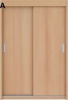 Skříň s posuvnými dveřmi plnými nebo se zrcadlem, různé varianty Šárka 150
