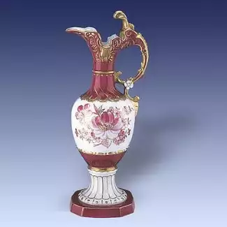 Originální porcelánová figura o výšce 54 cm Váza amfora jednouchá