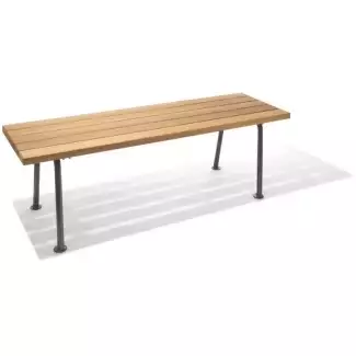 Elegantní kovový parkový stůl ze smrkového masivního dřeva MIREK