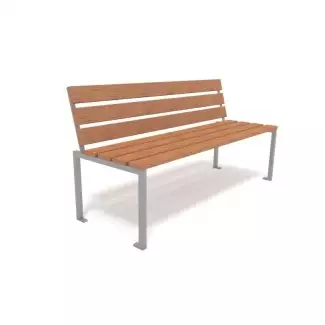 Lehká parková lavička s područkami a ocelovou konstrukcí Ben