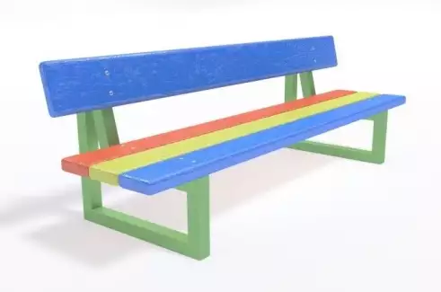 Dětská venkovní kovová lavička v různých rozměrech Evka