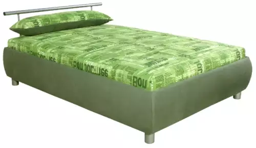 Moderní čalouněná postel s kovovým čelem, šířka 110 cm Cindy