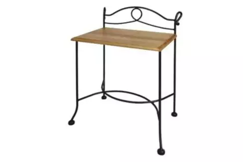Kovový noční stolek z masivního dřeva v moderním designu Monika