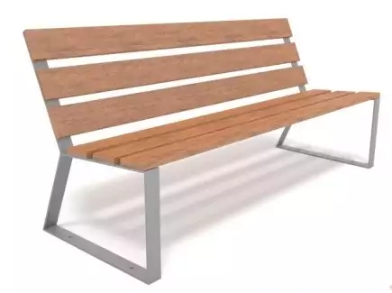 Ergonomická venkovní parková lavička s opěradlem Sandra