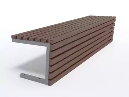 Oboustranná designová venkovní lavička bez opěradla Soňa II