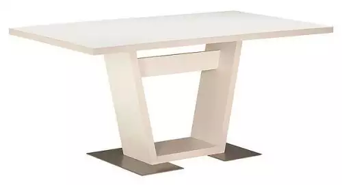Moderní jídelní stůl pevný nebo s rozkladem a ocelovou podnoží S1