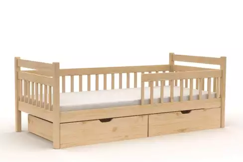 Dětská postel se zábranou roštem a matrací Maruška L529 