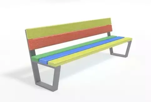 Dětská venkovní kovová lavička v moderním designu Denisa