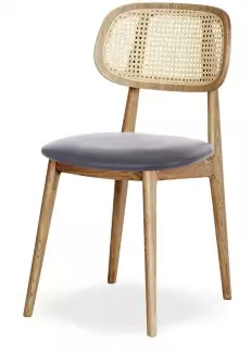 Dubová židle čalouněná s výpletem Bora 4