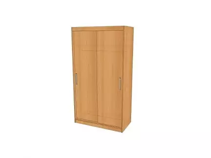 Šatní skříň s posuvnými dveřmi výšky 200 cm a šířky 135 cm Ema 3
