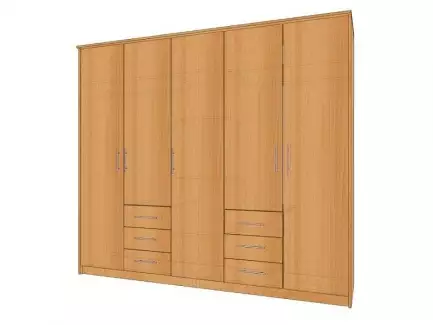 Kombinovaná skříň šířky 250 cm a výšky 220 cm Zorka 6 verze 1