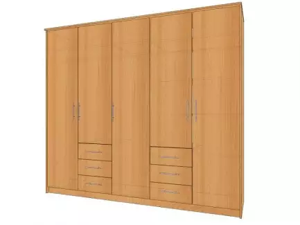 Kombinovaná skříň šířky 250 cm a výšky 200 cm Zorka 6 verze 3