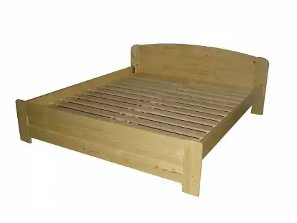 Postel dvoulůžková z masivu s nízkým čelem Pavla - SKLADEM