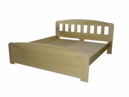 Postel dvoulůžková z masivu svislé příčky v čele Pavla