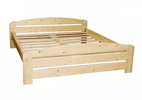 Postel dvoulůžková z masivu se zvýšeným čelem Diana