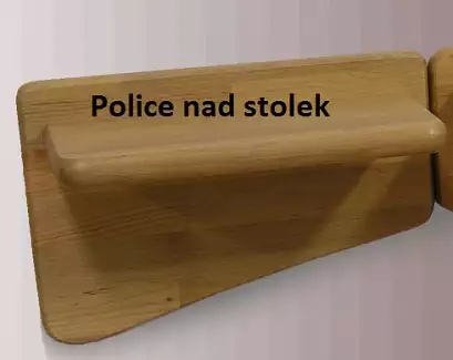 Police nad stolek z masivního dřeva