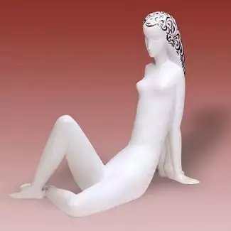 Dekorativní porcelánová figura o výšce 22,3 cm Akt Anita