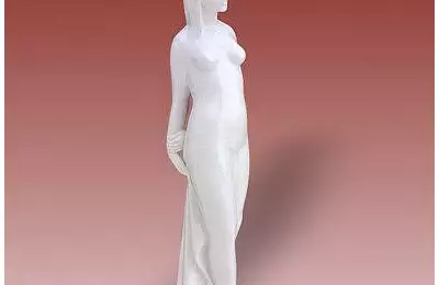 Ozdobný a figurální porcelán o délce 7,5 cm Akt Zuzana