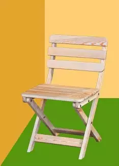 Zahradní skládací židle z borovicového masivu Avril