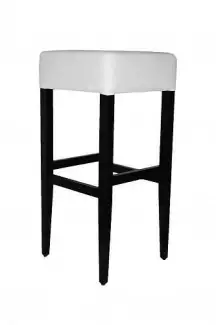 Barová židle černá - wenge + bílý sedák Tereza 266373