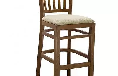 Barová židle s opěrákem v odstínu ořech William 107363