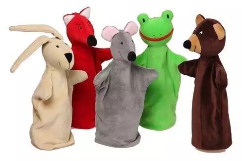 Sada pečlivě zpracovaných maňásků Bouda budka