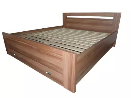 Dvoulůžková postel s úložným prostorem skrytým pod postelí Běla