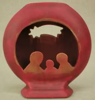 Ozdobná bytová keramika betlém malý o výšce 18 cm