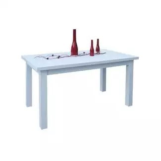 Bílý jídelní stůl rozkládací JS 614
