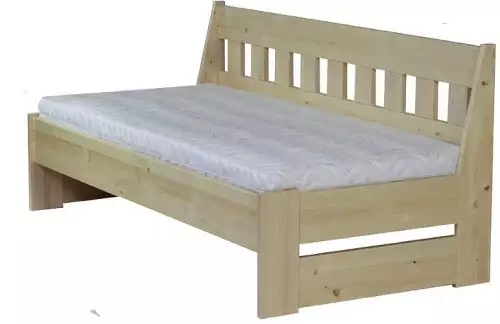 Kvalitní masivní smrková lavice a jednolůžková postel Boston