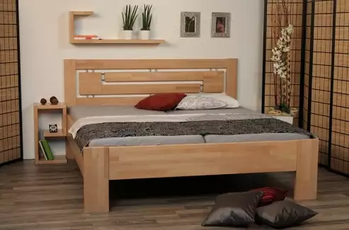 Bytelná manželská postel buk cink Baltimore