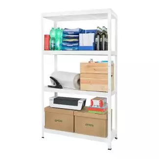 Kovový regál o různých šířkách s nosností až 130 kg Clever