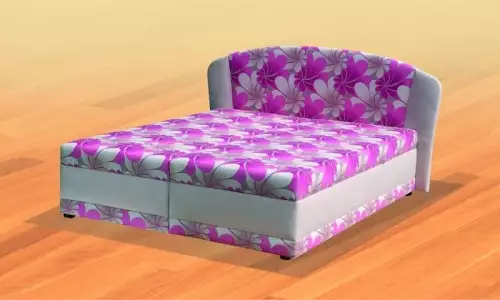 Vyšší manželská čalouněná postel s ÚP CLIO