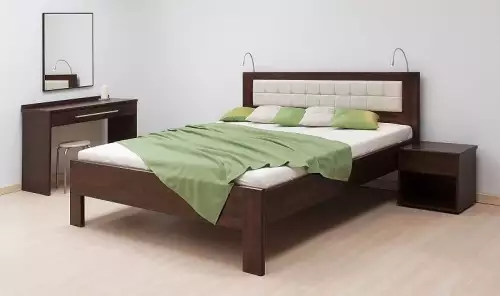 Moderní postel Danny Star s oblými rohy a lampičkami