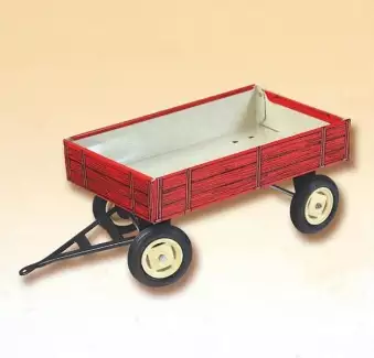 Dětská hračka z potištěného plechu Valník červený