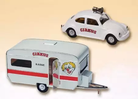 Model dětské hračky z roku 1969 VW brouk - cirkus