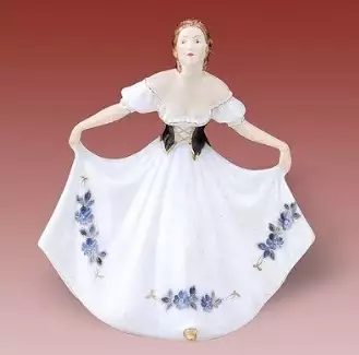Figura z porcelánu o výšce 19,5 cm Dívka rokoko II
