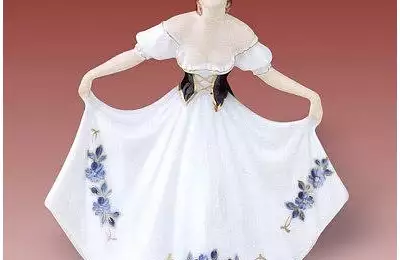 Figura z porcelánu o výšce 19,5 cm Dívka rokoko II