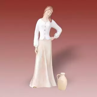Ozdobná figura o výšce 20,5 cm Dívka se džbánem