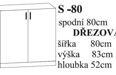 Kuchyňská dřezová skříňka – 80 cm