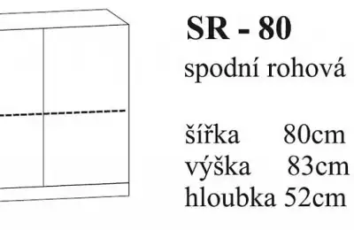 Spodní kuchyňská skříňka – 80 cm rohová
