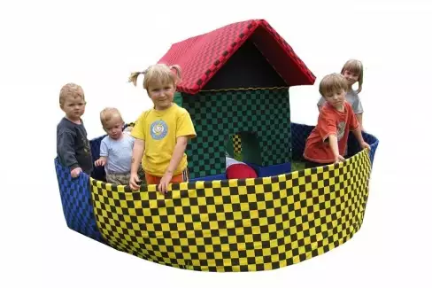 Molitanová stavebnice ze 100% bavlněné látky Domeček