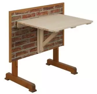 Dřevěný stůl s úchytem na zeď 01 - šířky 70 cm
