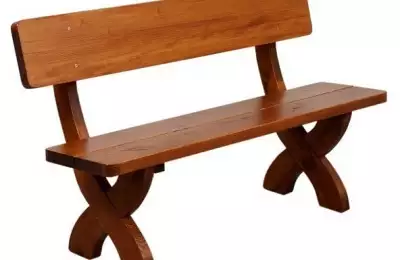 Dubová dřevěná lavice na zahradu - šíře 160 cm