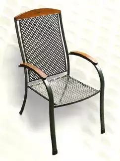 Elegantní kovová židle s dřevěnými prvky Pavel