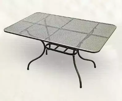 Elegantní kovový stůl 160 x 95 cm kulaté hrany Honza 